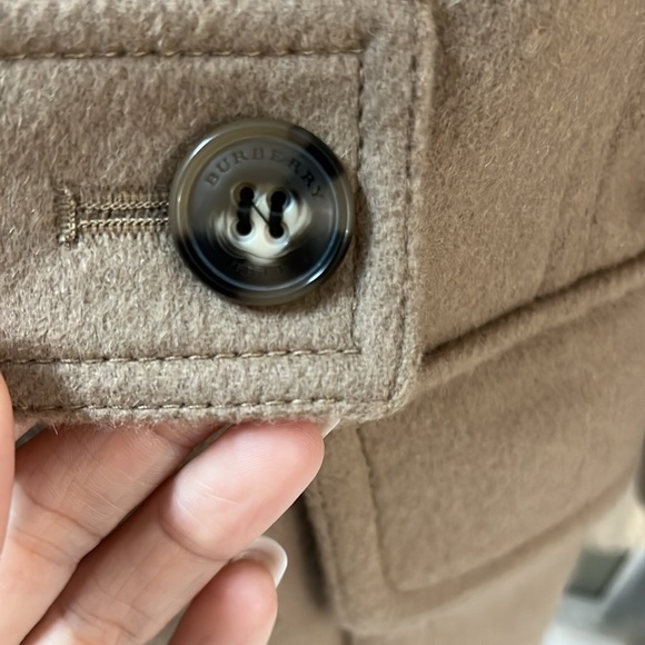 EUC Burberry Brit wool longer coat with hood size 2 - Picture 7 of 9